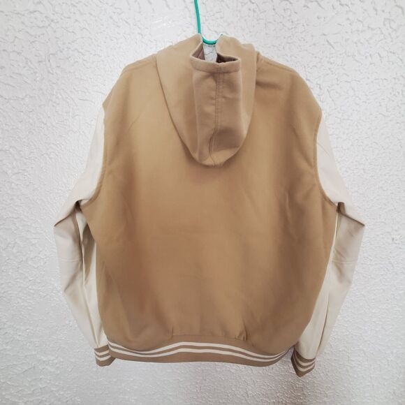 True Religion Buddha Logo Two Tone Varsity Letterman Jacket Men’s XL Leather NWT - Picture 9 of 16